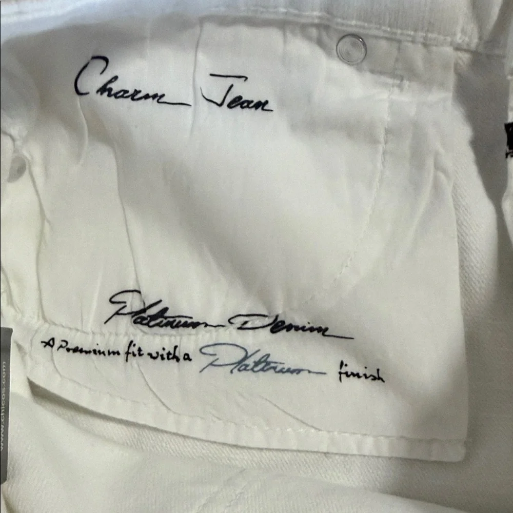 Chico's White Platinum Denim Charm Jean - size .5 Short (or size 6) *** NWT *** - Picture 9 of 10